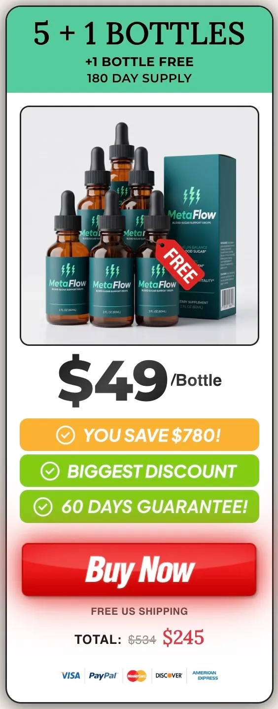 MetaFlow 5+1 bottles best value - 180 day supply most popular